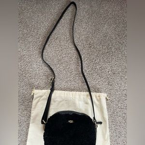 UGG Black Sherpa Crossbody with Dust Bag